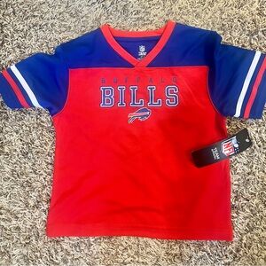 NFL Kids Buffalo Bills Red and Blue Jersey. 2T.